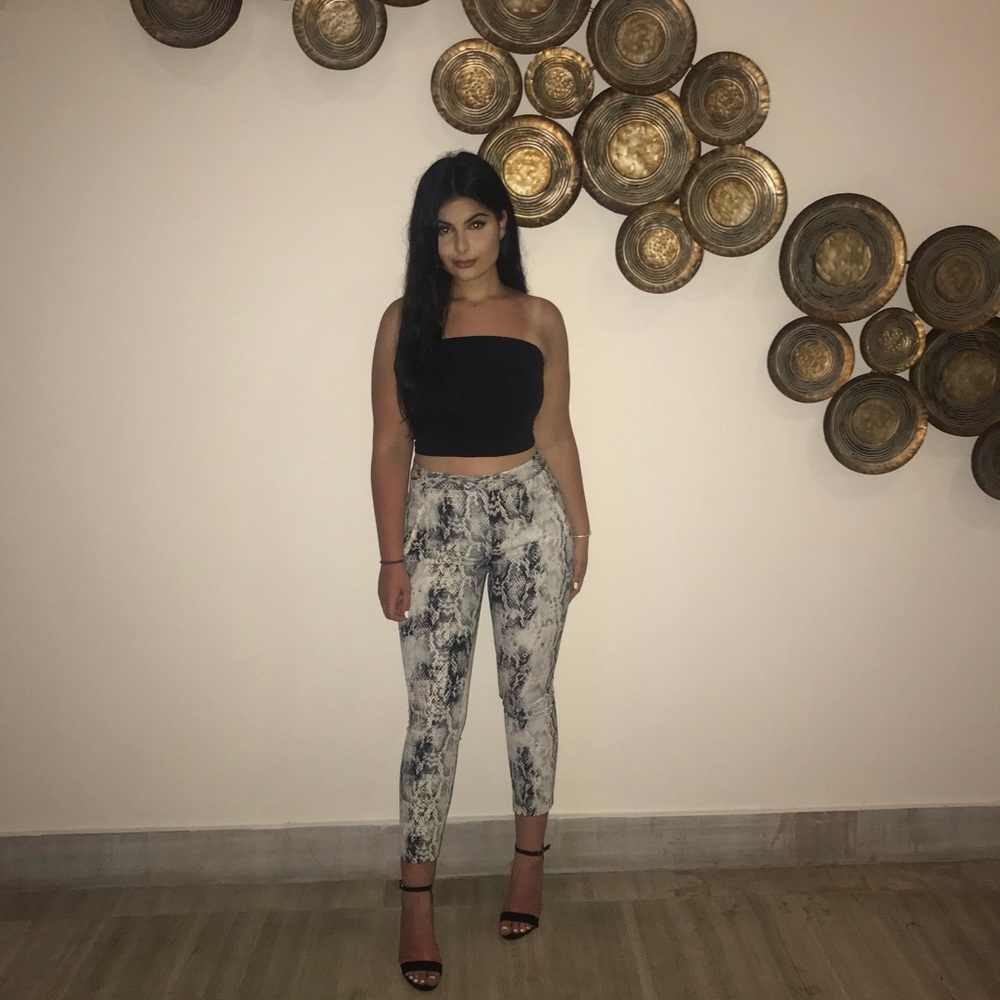 Snake print pants